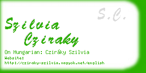 szilvia cziraky business card