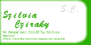 szilvia cziraky business card